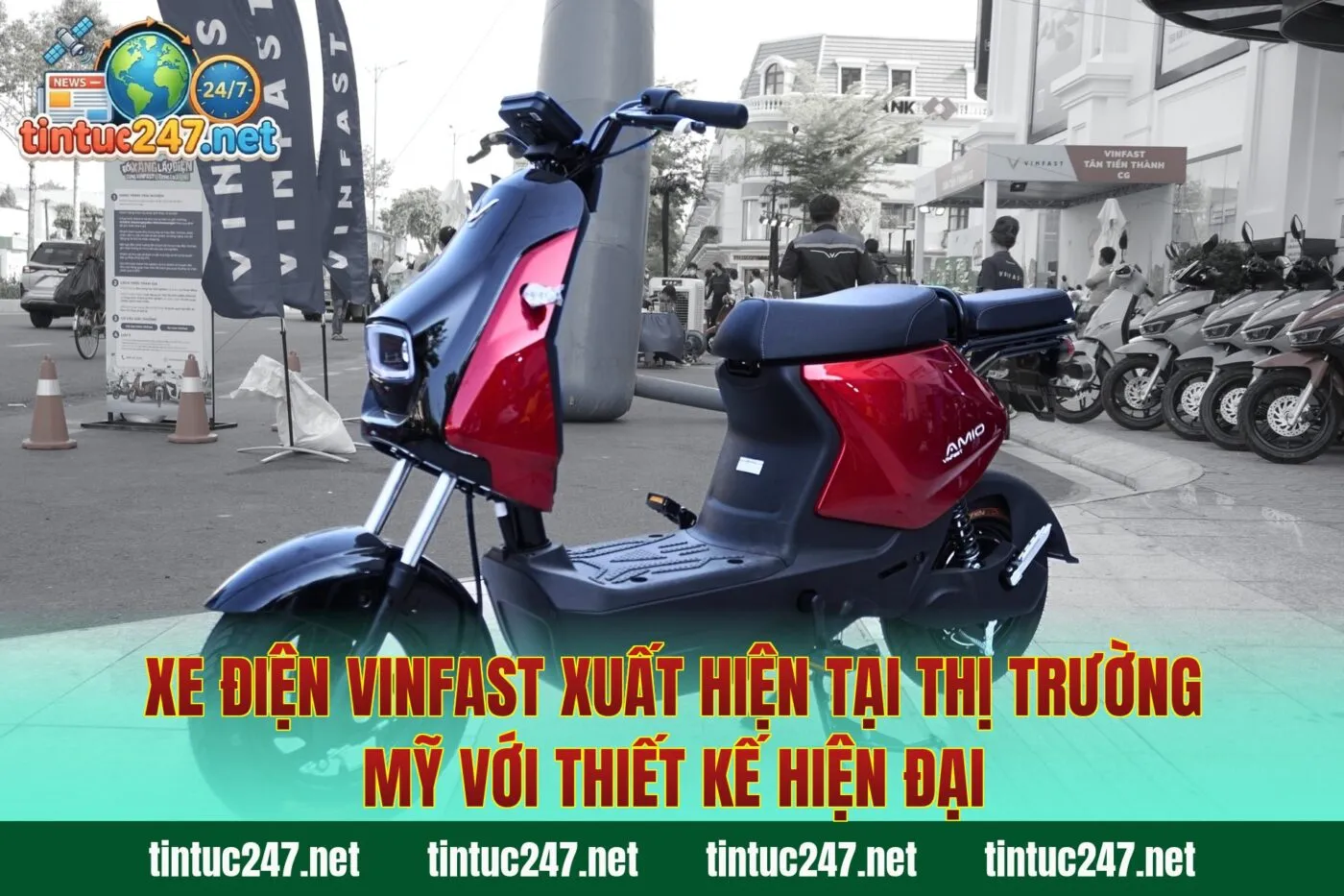 Xe điện VinFast xuất hiện tại thị trường Mỹ với thiết kế hiện đại