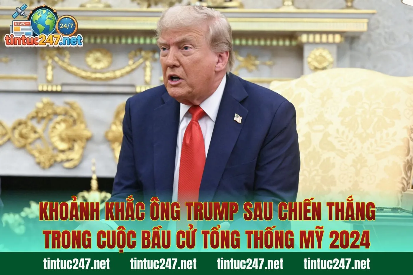Khoảnh khắc ông Trump sau chiến thắng trong cuộc bầu cử tổng thống Mỹ 2024