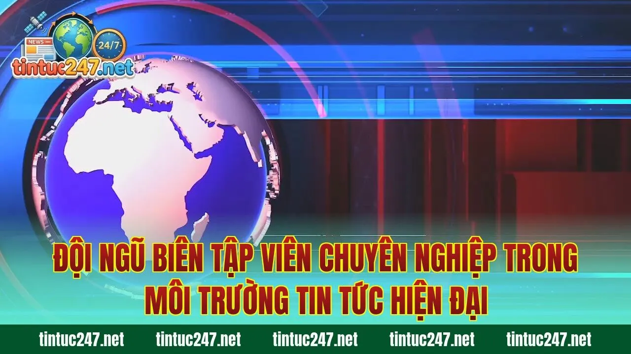 Đội ngũ biên tập viên chuyên nghiệp trong môi trường tin tức hiện đại