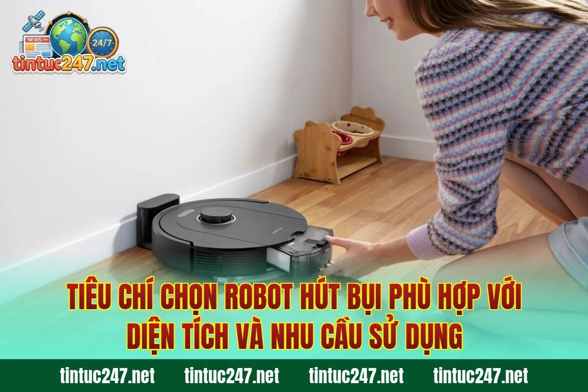 Tiêu chí chọn robot hút bụi phù hợp với diện tích và nhu cầu sử dụng