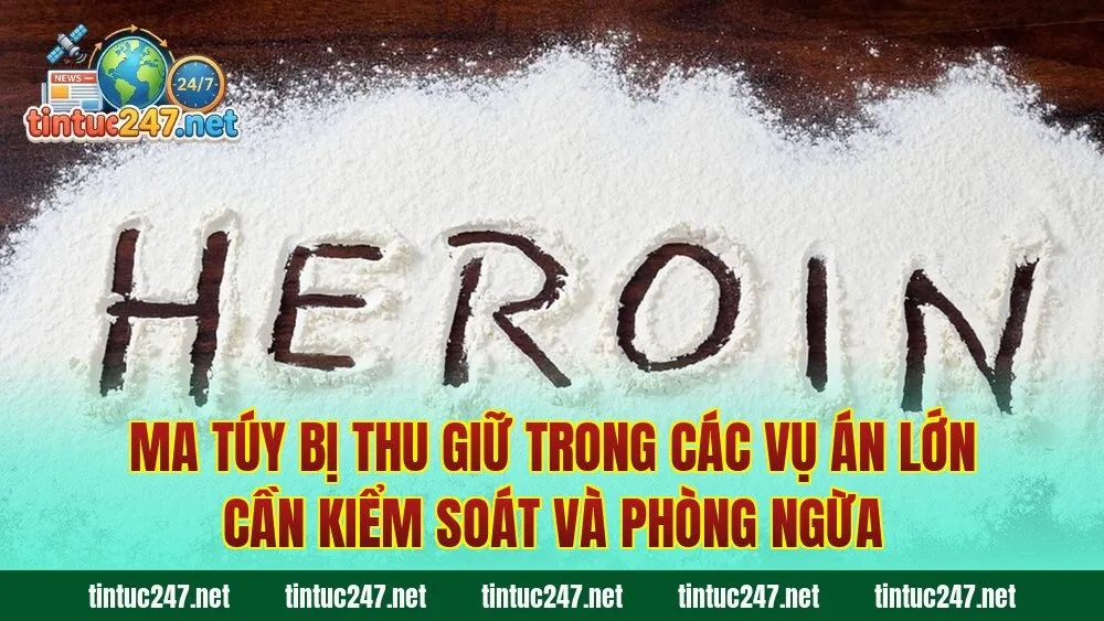 Ma túy bị thu giữ trong các vụ án lớn cần kiểm soát và phòng ngừa