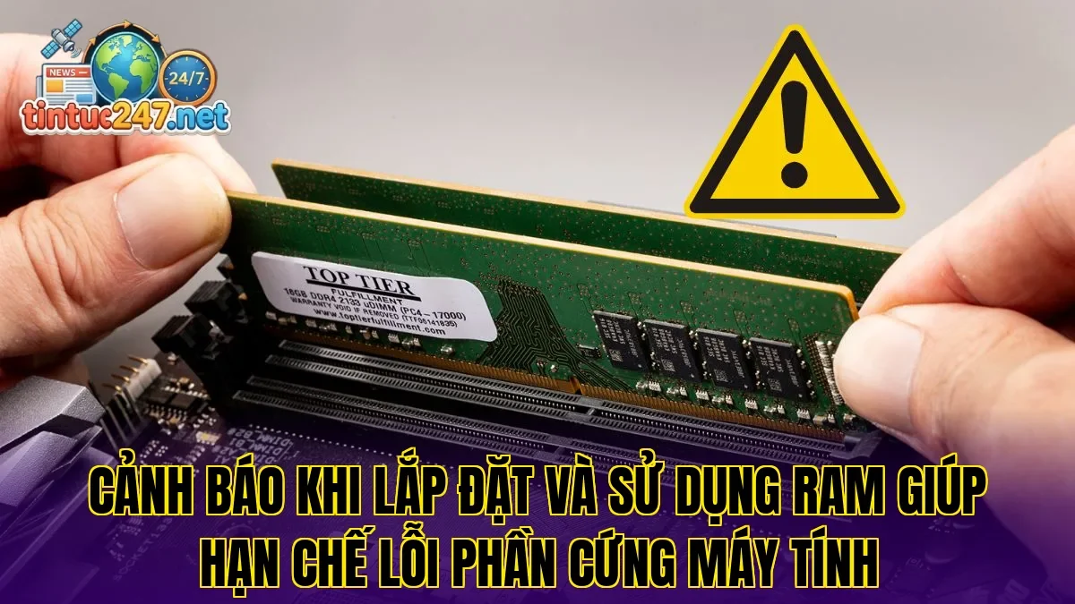 Cảnh báo khi lắp đặt và sử dụng RAM giúp hạn chế lỗi phần cứng máy tính